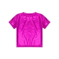 Fldy Kids Boys Girls Shiny Metallic TShirts Short Sleeve Dance Tops
