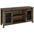 thumbnail image 1 of 58" Industrial TV Stand with Sliding Mesh Door - Dark Walnut, 1 of 4
