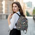 thumbnail image 6 of FORMRS Mini Backpack Purse for Women Quilted Travel Daypack Casual Shoulder Bag, Floral Raspberry Pattern, 6 of 7