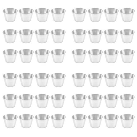 

96 Pack Stainless Steel Condiment Sauce Cups Commercial Grade Dipping Sauce Cups Ramekin Condiment Cups Portion Cups