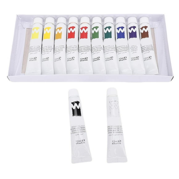 12ml Professional Watercolor Paint Set, Professional Multiple Color Paint Tubes Rich Pigments Colors Great for Kids Adults Painting on Canvas Wood Clay Fabric Ceramic