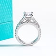 thumbnail image 6 of AnuClub Radiant Cut Moissanite Wedding Rings Sets 4.042cttw(3CT Center Stone) Bridal Set D Color VVS1 925 Sterling Silver Engagement Promise Anniversary Ring for Women With Certificate, 6 of 8