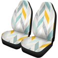 thumbnail image 1 of RYLABLUE Set of 2 Car Seat Covers Geometric Paper Texture Universal Auto Front Seats Protector Fits for Car,SUV Sedan,Truck, 1 of 5