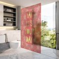 thumbnail image 3 of 3D Privacy Home Bathroom Window Film Sticker Self Adhesive lass Decor Quote Yay Its You Day Inspiring Motivational Positive Quotation with Stars Artwork Print Orange 23.6" x 39" Rainbow Privacy Win, 3 of 6