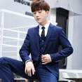 thumbnail image 2 of Chaqueta corta azul para hombre, talla grande, trajes y blazers para hombre, abrigos, chaquetas cortas, de primera calidad, sencillas, con botones, moda 2024, 2 of 4