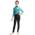 thumbnail image 2 of Rswnyirn Kids Girls Full Body Jumpsuit Gymnastic Ballet Yoga Dance Unitrad Catsuit Blue Green 6, 2 of 7
