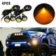 thumbnail image 2 of Kit de iluminación de rejilla led de 4 Uds., luz de ojo de águila para camión automático para ford suv raptor svt-style, kit de iluminación de rejilla de coche ámbar universal, 2 of 5