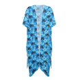 thumbnail image 2 of SCRAWLGOD Palm Tree Hibiscus Print Womens Swimsuit Coverup Open Front Long Bathing Suit Cover Up Soft Breathable Beach Cover Up for Summer, 2 of 6