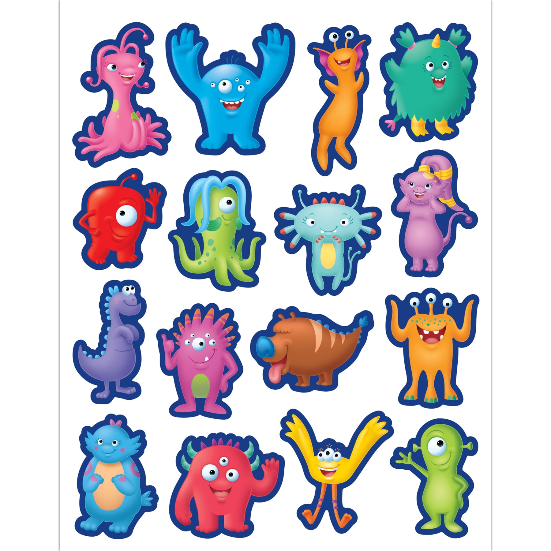 Teacher Created Resources Monsters Stickers, 96 Per Pack, 12 Packs