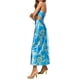 thumbnail image 3 of VISgogo Vestido sin mangas con cuello halter para mujer, atado con pliegues sin espalda Raya de cebra / Recorte con estampado de flores de una sola pieza VISgogo moda, 3 of 6