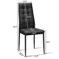 thumbnail image 2 of Gymax Set of 4 Kitchen Dining Side Chairs Fabric Cushion with Metal Frame High Back, 2 of 10