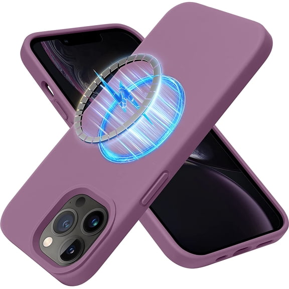 iPhone 13 Pro Max Case,[Compatible with MagSafe] [Military Grade Drop Protection] Silicone Shockproof Protective Phone Case Slim Thin Cover 6.7 inch, Marigold