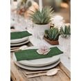thumbnail image 6 of Cloth Napkins 1 Piece - 20x20 Inches, Dark Green Burlap Texture Washable Reusable Table Napkins, Farmhouse Vintage Green Soft & Absortbent Dining Napkin for Party Wedding Hotel Restaurant, 6 of 8