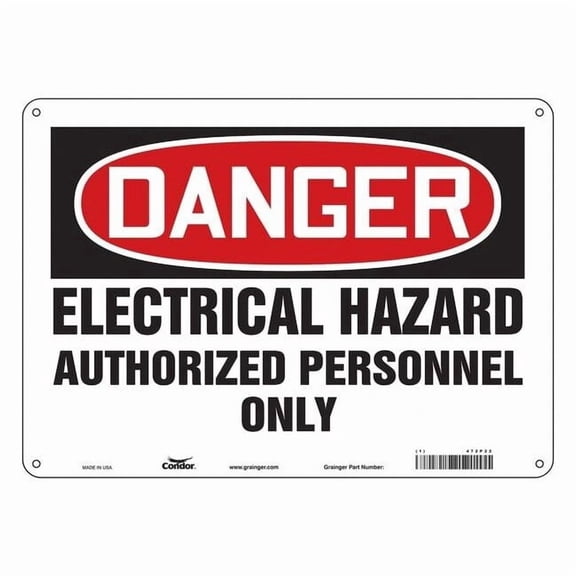 Condor Safety Sign,10 inx14 in,Aluminum 472P22