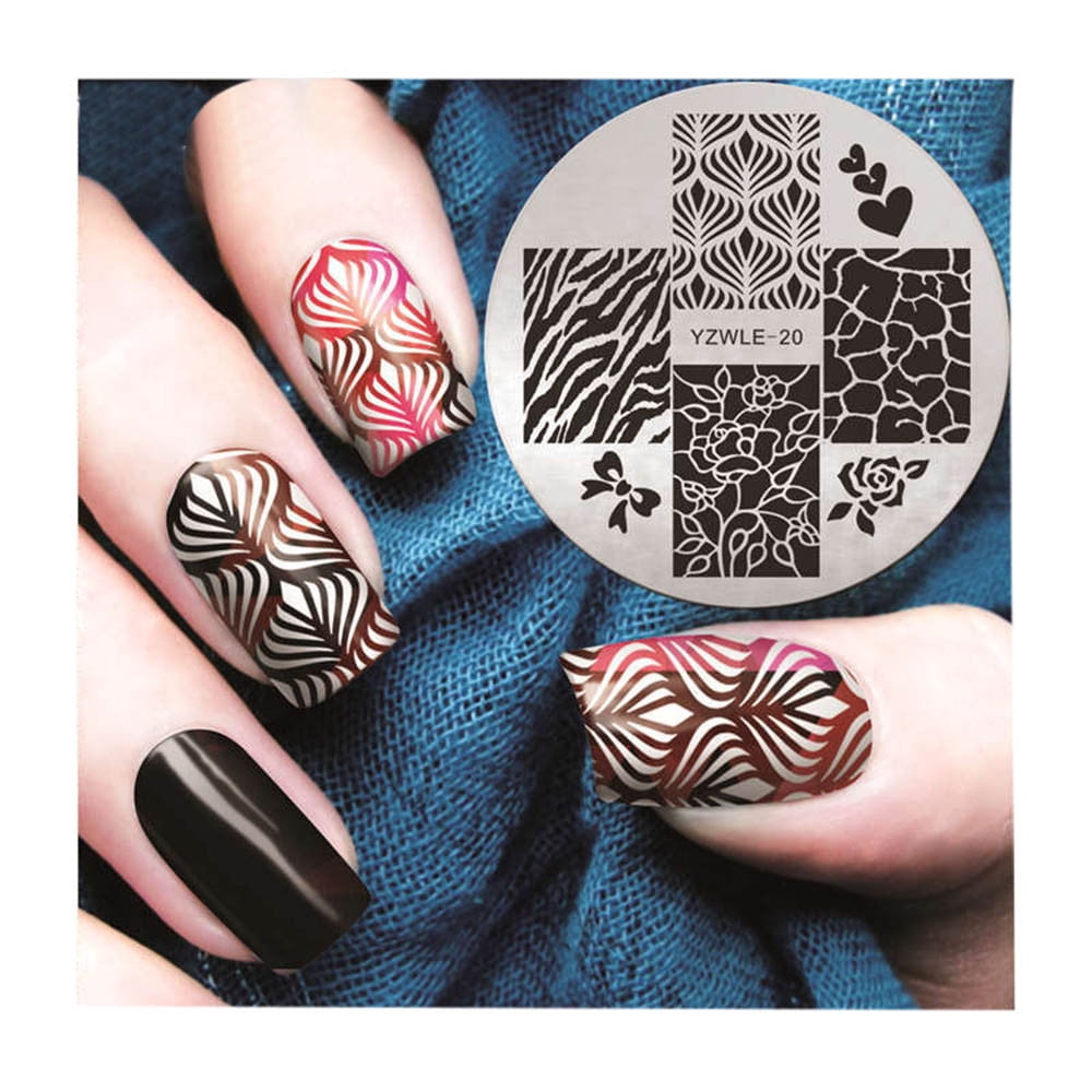 Swanky Stamping Bee and honeycomb nail stamping plates 073 – NashlyNails