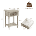 thumbnail image 2 of COSIEST Set of 2 Nightstand with Drawers,Side Table Night Table, 2 of 6