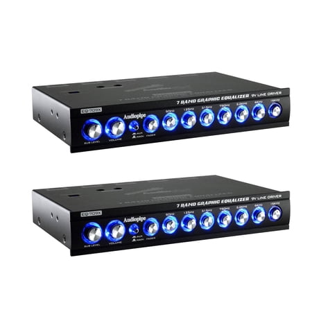 Audiopipe EQ-709X 7 Band 9.V Half DIN Graphic Car Audio Equalizer EQ