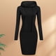 thumbnail image 2 of Girl Autumn Hooded Knitted Dress Winter Women Sexy Dresses Suitable for Women Casual Daily Life, 2 of 5