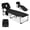 Black, variant on Tanning Chair Folding Lounger, Beach Chair with Face & Arm Holes, Portable Sun Lounger, Adjustable Recliner for Outdoor Indoor Use, Arctic Blue