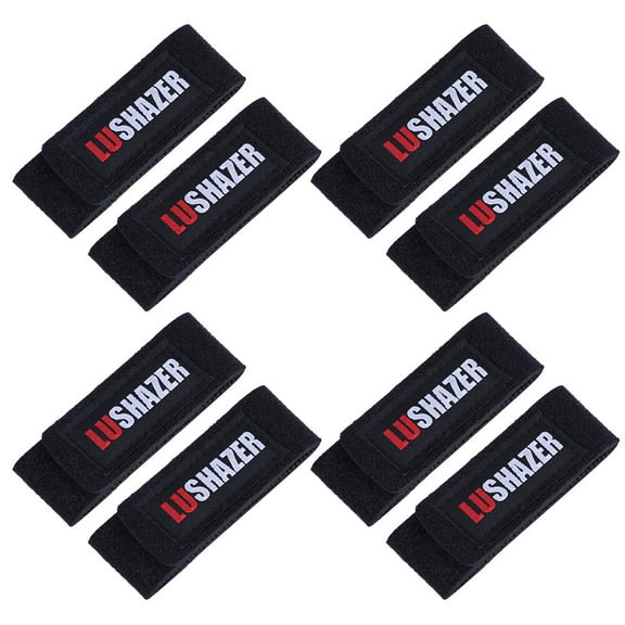 8pcs Fishing Rod Wrap Bundle Elastic Fishing Rod Fastening Strap Belts Rod Tie Fish Tackle for Fishing Outdoor Outside (Black)