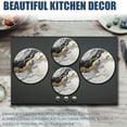 thumbnail image 6 of Gas Stove Burner Cover,Electric Stove Top Protector,Easy to Clean,Abstract Painting with Black, White, Gray and Gold, 6 of 7
