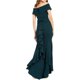 thumbnail image 2 of Betsy & Adam Womens Solid Off-The-Shoulder Bow-Back Gown Dress green 14, 2 of 2