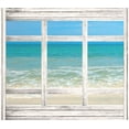 thumbnail image 2 of Anonymous 17x15 Black Ornate Wood Framed with Double Matting Museum Art Print Titled - Vintage Ocean Window, 2 of 4