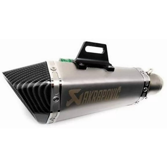 Universal Motorcycle AKRAPOVIC Muffler Exhaust Pipe Black Akrapovic FULL CARBON