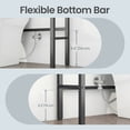 thumbnail image 4 of LEDREM 68.1-Inch Over-the-Toilet Storage Organizer, 4-Tier Bathroom Shelf with Adjustable Shelves, Basket & 3 Hooks, Space-Saving Design, Ebony Black, 4 of 6