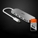 thumbnail image 4 of 4 puertos USB 3.0 Hub de alta velocidad 0.5ft/0.15M Multi USB Port Extender para PC de escritorio Interfaz tipo C Jinwen Divisor USB, 4 of 7