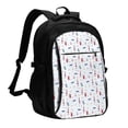 thumbnail image 1 of Disketp Nautical Lighthouse Sailboat Mochila de Viaje Estampada para Laptop con Puerto de Carga USB, Mochila Impermeable para Computadora – Regalo para Hombres y Mujeres, 1 of 7