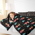 thumbnail image 3 of Feelyou Cartoon Elf Princess Queen Comforter Set, Fairy Tale Nutcracker Bedding Sets, Green Christmas Tree Reversible Bedding Comforter Set, Breathable Home Decor, 3pcs, 3 of 8