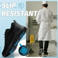 thumbnail image 2 of LAoutun Non Slip Work Shoes Water Resistant Men Work Shoes Lightweight Walking Sneakers Chef Kitchen, 2 of 6