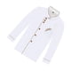 thumbnail image 3 of Long Sleeve Chef Uniform Unisex Basical Chef Tops Catering Shirt for Bakery Hotel Restaurant - Size M (White with Coffee Surple), 3 of 3