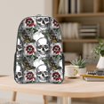 thumbnail image 5 of Sikiie Skulls Roses Clear Backpack, Transparent Bookbag for School for Women Men, Capacity Clear Bag for College, Travel, 5 of 7