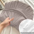 thumbnail image 4 of Twin Sze Fitted Sheet Set - Brown Ombre 2 Piece Bedding Sets 16" Deep Pocket Fitted Sheet with 1 Pillowcase, Farmhouse Brown Gradient Modern Art Brushed Microfiber Hotel Luxury Bed Sheets, 4 of 9