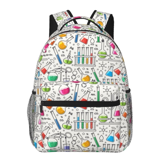 Xecao Chemical Flasks And Test Tubes Backpack, a stylish and functional choice for both men and women, is the perfect basic bookbag for college, work, or travel