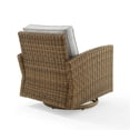 thumbnail image 4 of Crosley Furniture Bradenton Fabric Outdoor Swivel Rocker Chair in Gray, 4 of 11