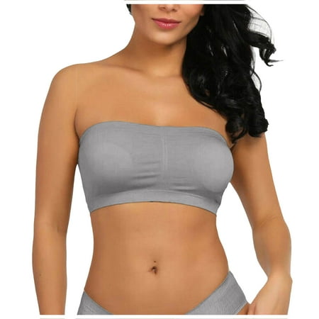 Tube Tops For Women Women s Seamless Bandeau Crop Tube Top Bra Strapless Padded Bralette