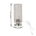 thumbnail image 3 of Kiven Modern Plug in Table Lamp, Dimmable Desk Lamp with Crystal Iron Lampshade with Timing Setting, 3 of 7