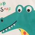 thumbnail image 5 of kpoplk Baby Boys & Toddler Boys 2Pcs Matching Summer Outfits Dinosaur Print Short Sleeve Shirt and Elastic Shorts(Beige,2-3 Y), 5 of 9