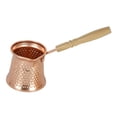thumbnail image 4 of Cafetera turca hecha a mano, pequeña, con asa anti-calor, de aluminio, resistente, 350 ml, para casa, restaurante, oficina y bar., 4 of 9