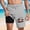 Gray, variant on GUZOM Mens Quick Dry Swim Trunks Coffee Brown, Tropical Sunset Print Board Shorts with Liner for Beach, Pool,Size S