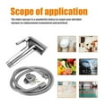 thumbnail image 4 of Chrome Bidet Shattaf Douche Spray Hygienic Toilet Shower Head Hose Set, 4 of 9