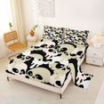 thumbnail image 2 of Castle Fairy Kawaii Halloween Skull Bed Sheets 4-Piece,Gothic Theme Graffiti Splash Full Size Sheets,Beige Black,1 Fitted Sheet,1 Flat Sheet and 2 Pillowcases, 2 of 6