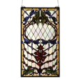 thumbnail image 1 of Ventana de vitral Allure de libélula de 14" de ancho x 25" de alto MEYDA 77734, 1 of 1