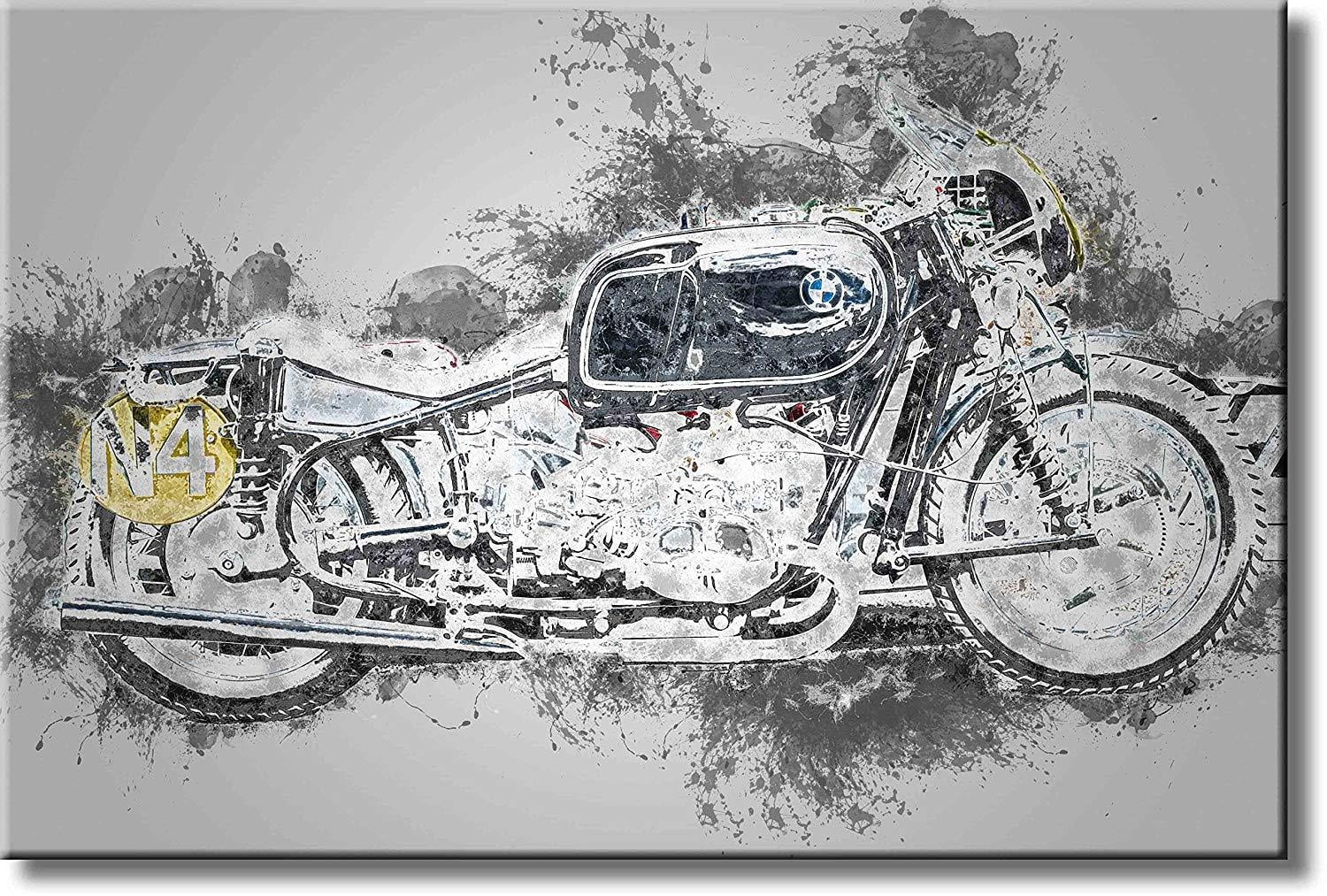 BMW Motorcycle Picture on Stretched Canvas, Wall Art Décor, Ready to Hang - Walmart.com