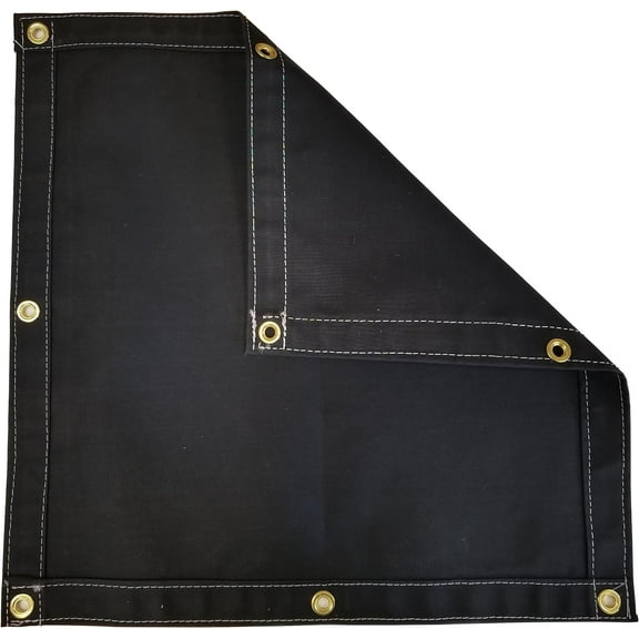 Black Workhorse Polyester Canvas Tarp 4 Ft. x 5 Ft. - 14.5 Oz.