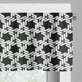 thumbnail image 3 of Ambesonne Black and White Valance Pack of 2, Spiral Hexagons, 54"X18", Charcoal Grey, 3 of 5