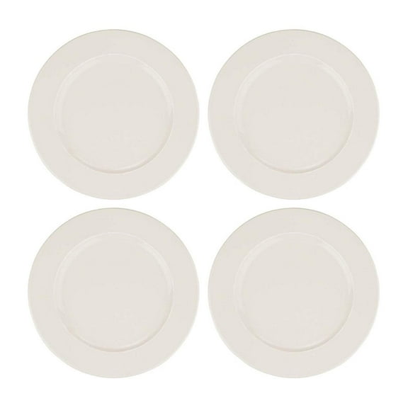 Banquet dia.10.75" Round Warm White Porcelain Plate (Set of 4)